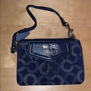 Navy Blue Coach Wristlet
